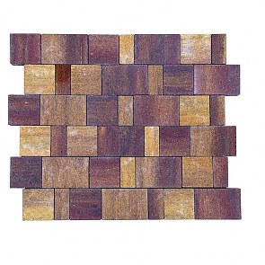 Тротуарная плитка вибропрессованная Старый город Ландхаус Color Mix тип 3 Мальва | 240х160х80 | BRAER
